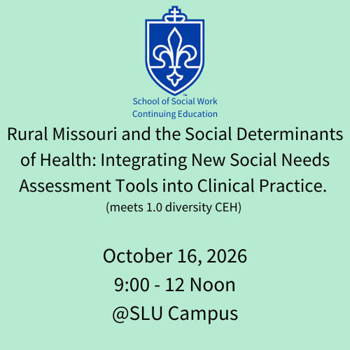 8a October 16, 2026: Rural Missouri and the Social Determinants of Health