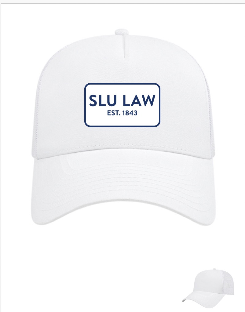 SLU LAW Embroidered Patch Trucker Hat (Available 4/29/24)